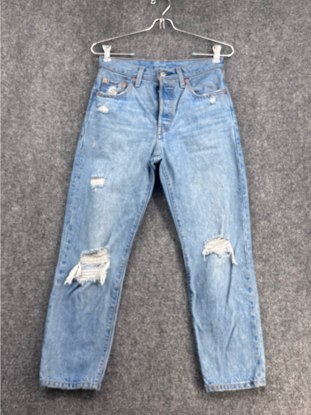 Levi’s 501 Distressed Classic Button Fly Jeans Women’s 25X25*